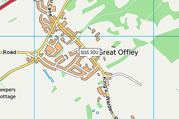 SG5 3DU map - OS VectorMap District (Ordnance Survey)