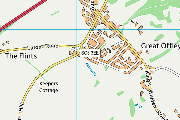SG5 3EE map - OS VectorMap District (Ordnance Survey)