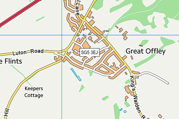 SG5 3EJ map - OS VectorMap District (Ordnance Survey)