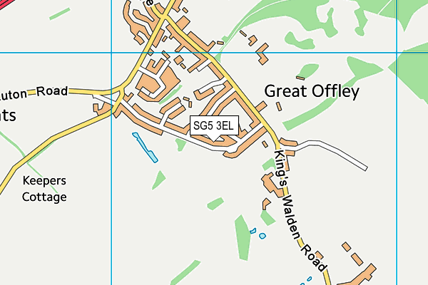 SG5 3EL map - OS VectorMap District (Ordnance Survey)