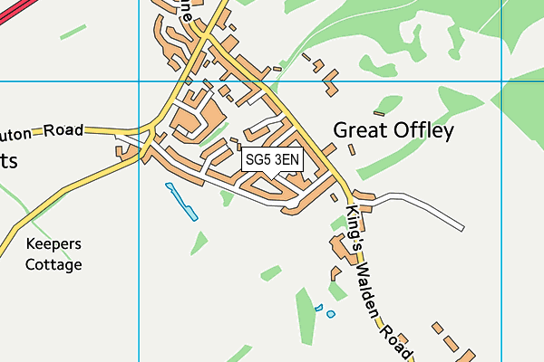 SG5 3EN map - OS VectorMap District (Ordnance Survey)