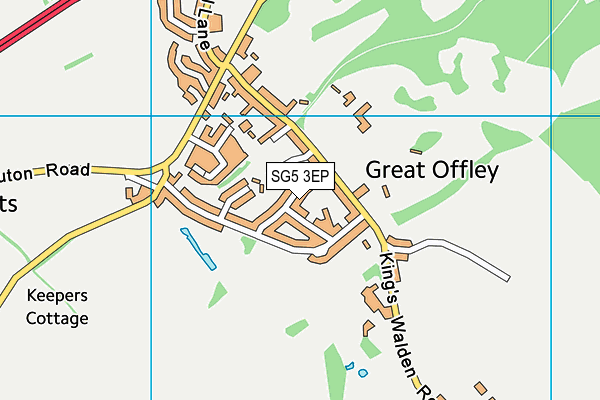 SG5 3EP map - OS VectorMap District (Ordnance Survey)