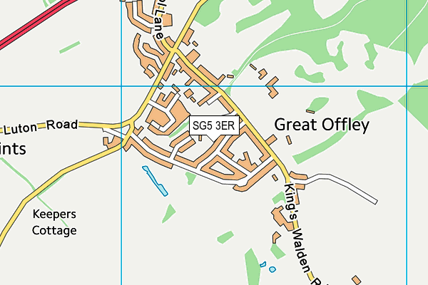 SG5 3ER map - OS VectorMap District (Ordnance Survey)