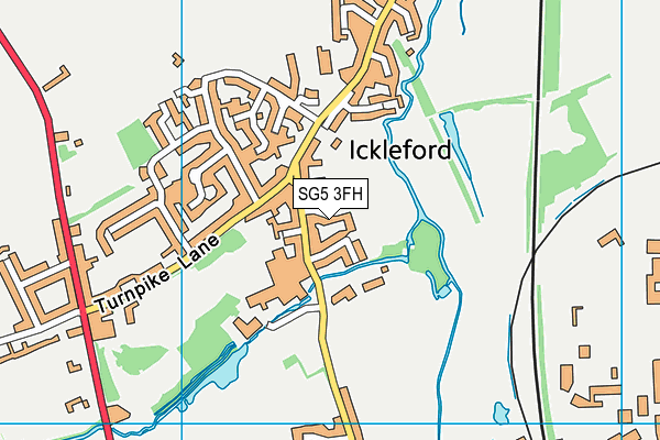 SG5 3FH map - OS VectorMap District (Ordnance Survey)