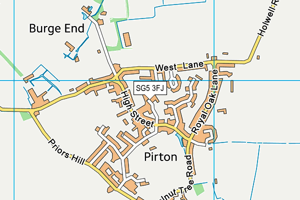 SG5 3FJ map - OS VectorMap District (Ordnance Survey)