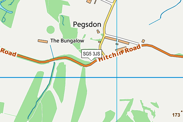 SG5 3JS map - OS VectorMap District (Ordnance Survey)