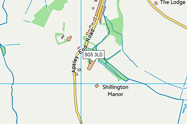 SG5 3LD map - OS VectorMap District (Ordnance Survey)