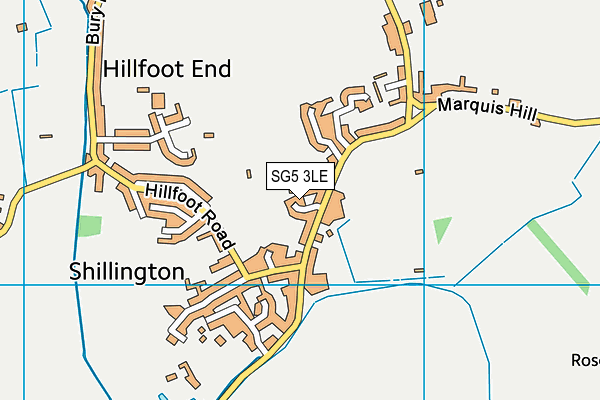 SG5 3LE map - OS VectorMap District (Ordnance Survey)