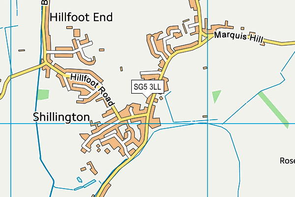 SG5 3LL map - OS VectorMap District (Ordnance Survey)