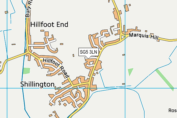 SG5 3LN map - OS VectorMap District (Ordnance Survey)