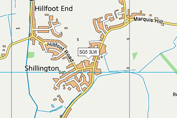 SG5 3LW map - OS VectorMap District (Ordnance Survey)