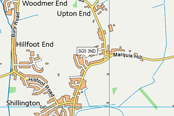 SG5 3ND map - OS VectorMap District (Ordnance Survey)