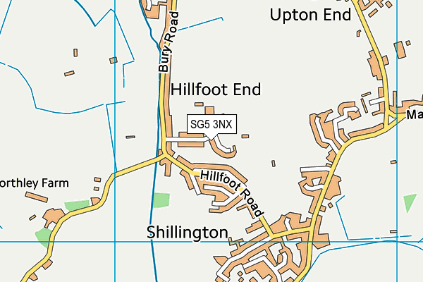 Shillington Memorial Playing Field map (SG5 3NX) - OS VectorMap District (Ordnance Survey)