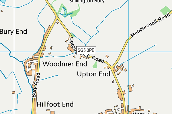 SG5 3PE map - OS VectorMap District (Ordnance Survey)