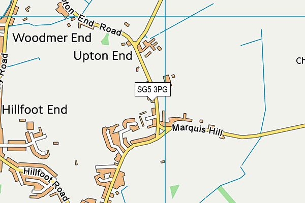 SG5 3PG map - OS VectorMap District (Ordnance Survey)