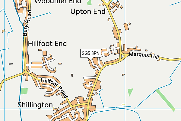 SG5 3PN map - OS VectorMap District (Ordnance Survey)