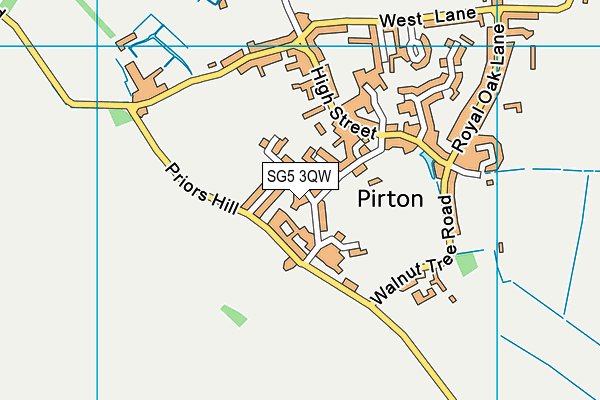 SG5 3QW map - OS VectorMap District (Ordnance Survey)