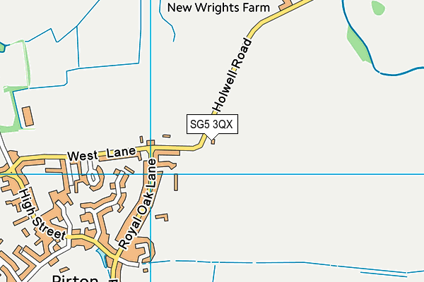 SG5 3QX map - OS VectorMap District (Ordnance Survey)