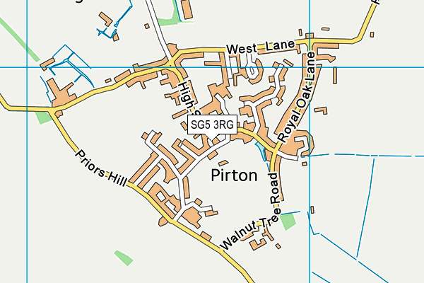 SG5 3RG map - OS VectorMap District (Ordnance Survey)