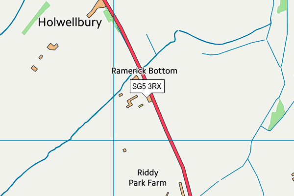 SG5 3RX map - OS VectorMap District (Ordnance Survey)
