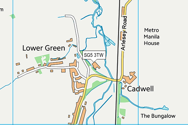 SG5 3TW map - OS VectorMap District (Ordnance Survey)