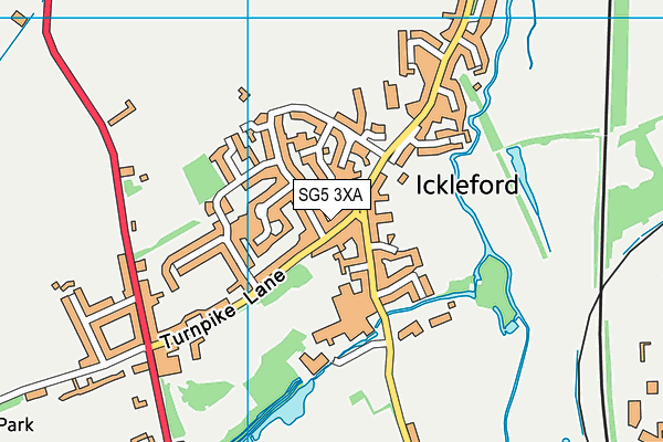 SG5 3XA map - OS VectorMap District (Ordnance Survey)