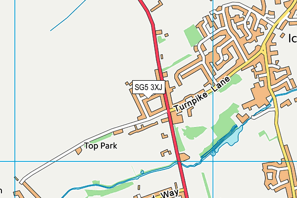 SG5 3XJ map - OS VectorMap District (Ordnance Survey)