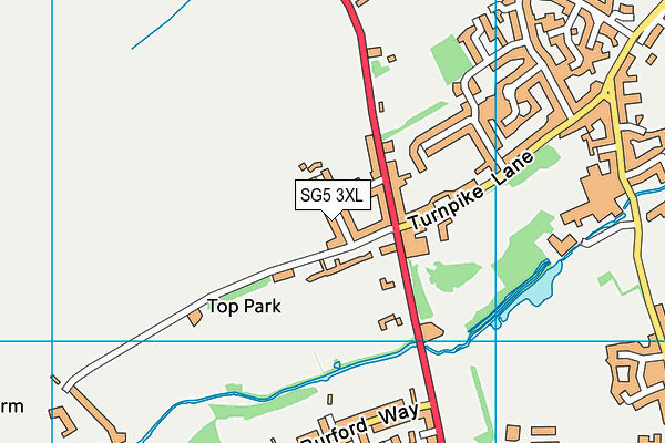 SG5 3XL map - OS VectorMap District (Ordnance Survey)