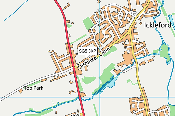 SG5 3XP map - OS VectorMap District (Ordnance Survey)