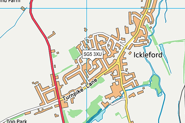 SG5 3XU map - OS VectorMap District (Ordnance Survey)