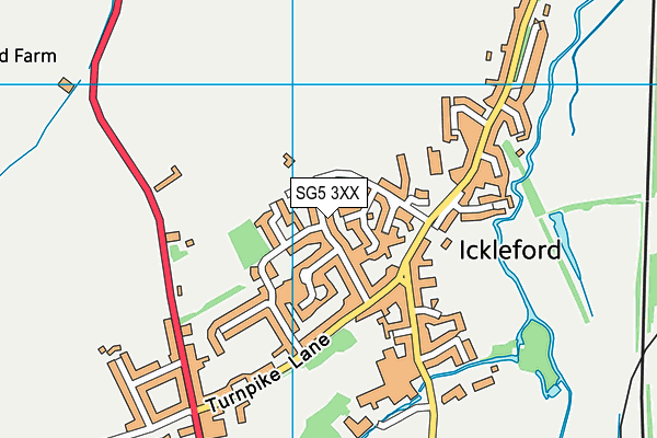 SG5 3XX map - OS VectorMap District (Ordnance Survey)