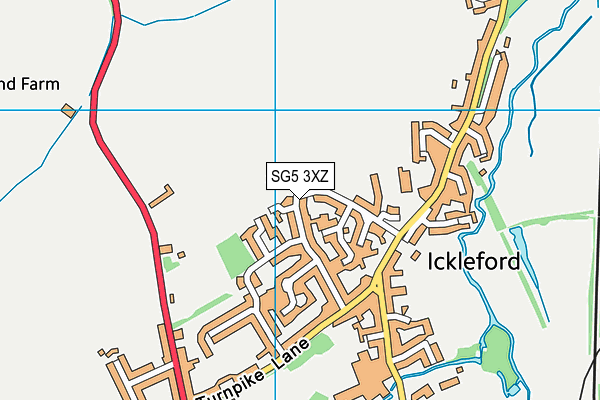 SG5 3XZ map - OS VectorMap District (Ordnance Survey)