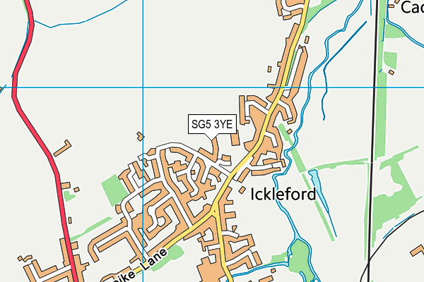 SG5 3YE map - OS VectorMap District (Ordnance Survey)