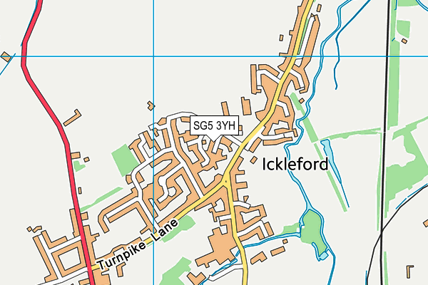 SG5 3YH map - OS VectorMap District (Ordnance Survey)