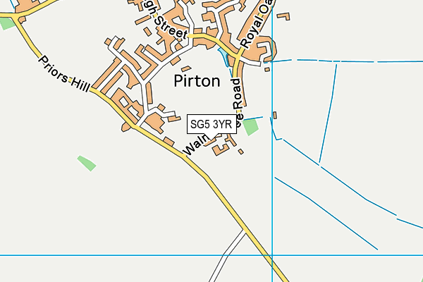 SG5 3YR map - OS VectorMap District (Ordnance Survey)