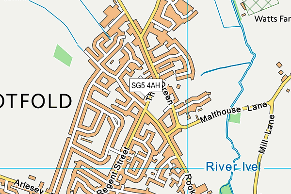 SG5 4AH map - OS VectorMap District (Ordnance Survey)