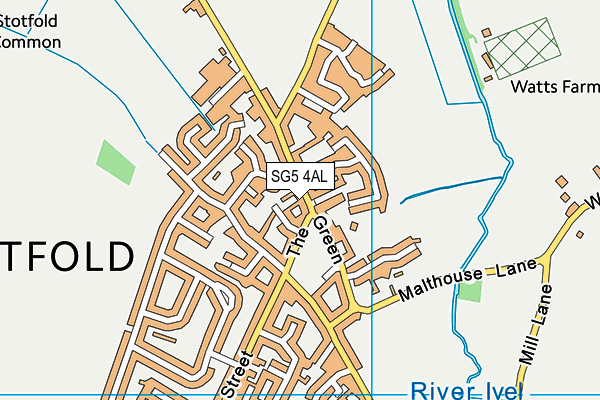 SG5 4AL map - OS VectorMap District (Ordnance Survey)
