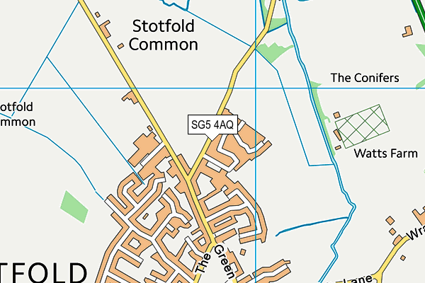 SG5 4AQ map - OS VectorMap District (Ordnance Survey)