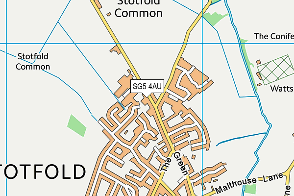 SG5 4AU map - OS VectorMap District (Ordnance Survey)