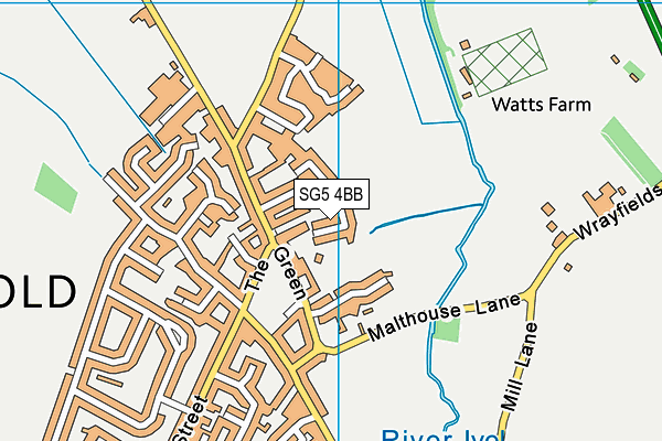 SG5 4BB map - OS VectorMap District (Ordnance Survey)