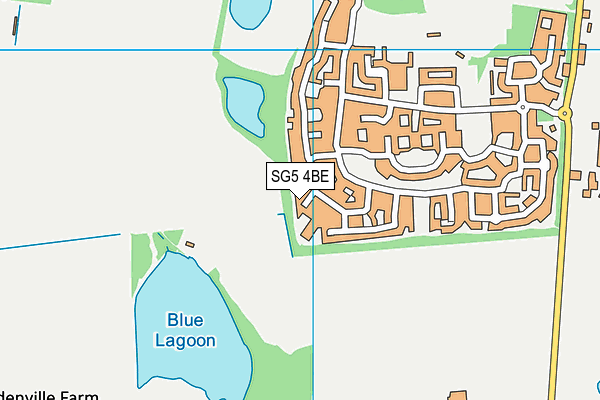 SG5 4BE map - OS VectorMap District (Ordnance Survey)