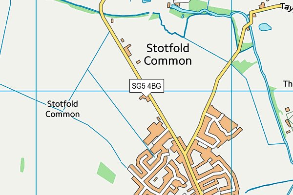 SG5 4BG map - OS VectorMap District (Ordnance Survey)