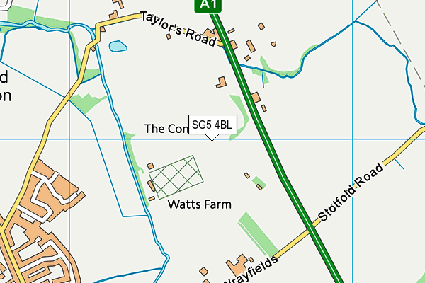 SG5 4BL map - OS VectorMap District (Ordnance Survey)