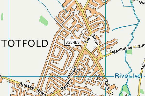 SG5 4BS map - OS VectorMap District (Ordnance Survey)