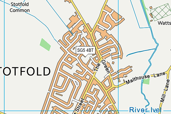 SG5 4BT map - OS VectorMap District (Ordnance Survey)