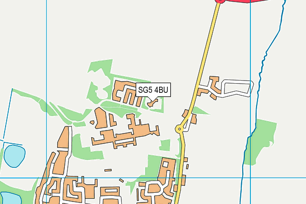 SG5 4BU map - OS VectorMap District (Ordnance Survey)
