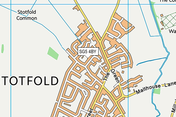 SG5 4BY map - OS VectorMap District (Ordnance Survey)