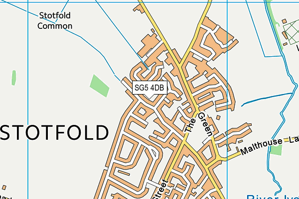 SG5 4DB map - OS VectorMap District (Ordnance Survey)