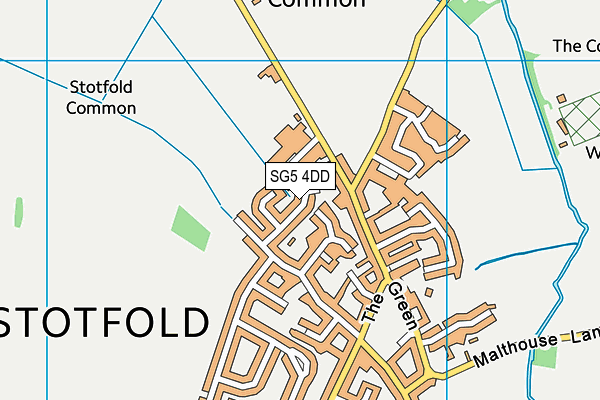 SG5 4DD map - OS VectorMap District (Ordnance Survey)