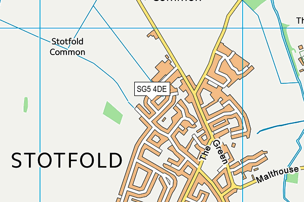 SG5 4DE map - OS VectorMap District (Ordnance Survey)